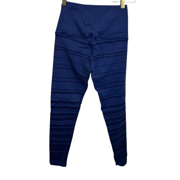 Avocado Compression Athletic Leggings Sz Small Purple Striped Thick 24" Inseam - Picture 5 of 6